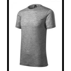ESHOP - Pánské triko MERINO RISE 157  - tmavě šedý melír