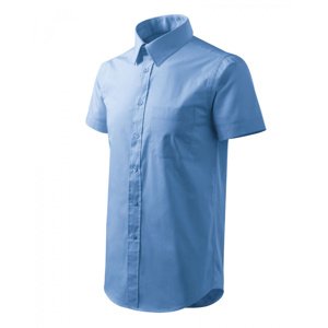 ESHOP - Košile pánská Shirt short sleeve 207  - nebesky modrá