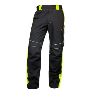 Kalhoty do pasu NEON - H6401 - černo-žluté