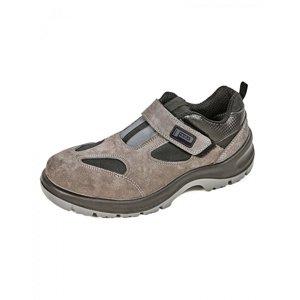 # Obuv bezpečnostní sandál PANDA AUGE, S1P NON METALLIC, kůže, šedá