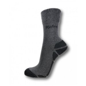 Ponožky RELAX, celoroční, bavlněné, šedé