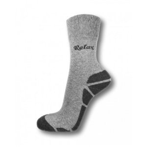 Ponožky RELAX, celoroční, bavlněné, světle šedé