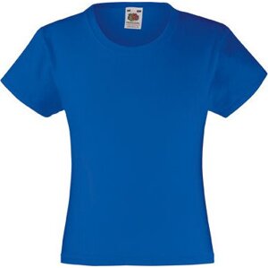 Dívčí základní bavlněné tričko Valueweight Fruit of the Loom Barva: modrá královská, Velikost: 104 F288K