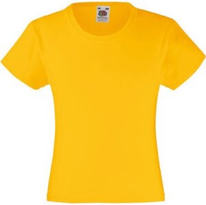 Dívčí základní bavlněné tričko Valueweight Fruit of the Loom Barva: Žlutá slunečnicová, Velikost: 104 F288K