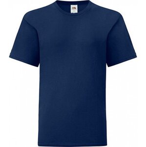 Dětské slim-fit tričko Iconic Fruit of the Loom 150 g/m Barva: modrá námořní, Velikost: 104 F130K