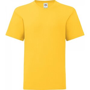 Dětské slim-fit tričko Iconic Fruit of the Loom 150 g/m Barva: Žlutá slunečnicová, Velikost: 140 F130K