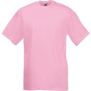 Fruit of the Loom Základní pánské bavlněné tričko Valueweight T střední gramáž, 165 g/m Barva: růžová světlá, Velikost: XL F140