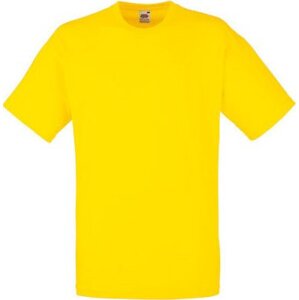 Fruit of the Loom Základní pánské bavlněné tričko Valueweight T střední gramáž, 165 g/m Barva: Žlutá, Velikost: 3XL F140