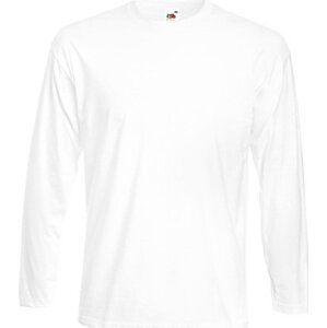 Fruit of the Loom Pánské tričko Super Premium s dlouhým rukávem 100% bavlna Barva: Bílá, Velikost: XXL F241