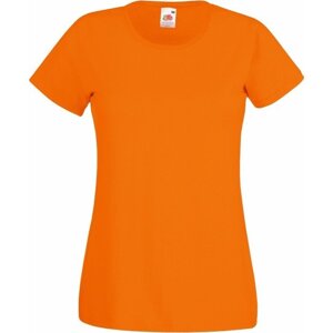 Dámské bavlněné triko Fruit of the Loom klasický střih Barva: Oranžová, Velikost: XL F288N