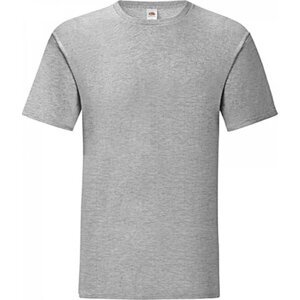 Fruit of the Loom Lehké pánské rovné bavlněné tričko Iconic 150 g/m Barva: šedá melír, Velikost: XL F130
