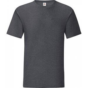 Fruit of the Loom Lehké pánské rovné bavlněné tričko Iconic 150 g/m Barva: šedá tmavá melír, Velikost: XL F130