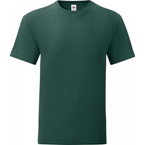 Fruit of the Loom Lehké pánské rovné bavlněné tričko Iconic 150 g/m Barva: Zelená lesní, Velikost: XL F130