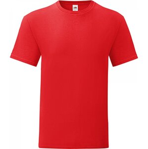 Fruit of the Loom Lehké pánské rovné bavlněné tričko Iconic 150 g/m Barva: Červená, Velikost: 3XL F130