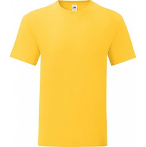Fruit of the Loom Lehké pánské rovné bavlněné tričko Iconic 150 g/m Barva: Žlutá slunečnicová, Velikost: 3XL F130
