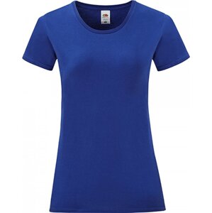 Fruit of the Loom Lehké vypasované dámské bavlněné tričko Iconic 150 g/m Barva: modrá kobaltová, Velikost: L F131