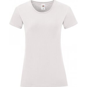 Fruit of the Loom Lehké vypasované dámské bavlněné tričko Iconic 150 g/m Barva: Bílá, Velikost: XL F131