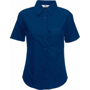 Fruit of the Loom Dámská popelínová košile s krátkým rukávem Barva: modrá námořní, Velikost: 3XL F703