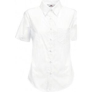 Fruit of the Loom Dámská popelínová košile s krátkým rukávem Barva: Bílá, Velikost: XL F703