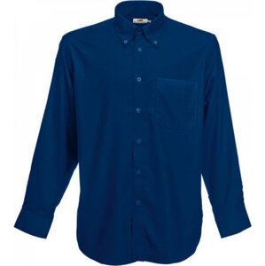 Fruit of the Loom Pánská košile Oxford dlouhý rukáv, 70% bavlna 30% polyester Barva: modrá námořní, Velikost: 3XL F600