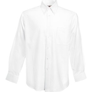 Fruit of the Loom Pánská košile Oxford dlouhý rukáv, 70% bavlna 30% polyester Barva: Bílá, Velikost: S F600