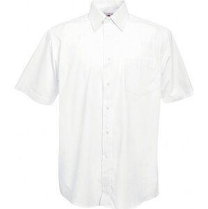 Fruit of the Loom Pánská košile Poplin krátký rukáv, 55% bavlna 45% polyester Barva: Bílá, Velikost: M F603