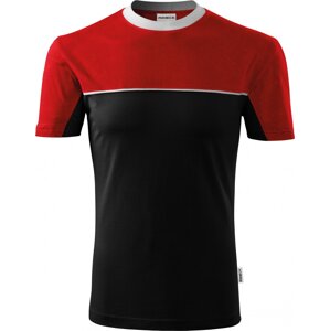 MALFINI® Dvoubarevné bavlněné tričko se zpevňující páskou mez rameny Barva: černá -  červená, Velikost: XXL