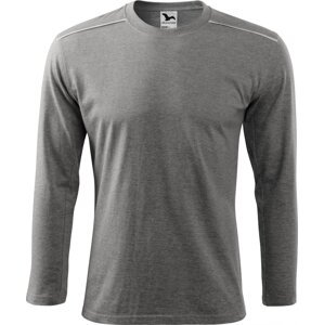 MALFINI® Unisex tričko Malfini ze 100% bavlny s dlouhým rukávem Barva: Šedý melír tmavý, Velikost: XXL