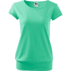 MALFINI® Bavlněné volné módní tričko City s pružným lemem v pase Barva: Mátová, Velikost: S