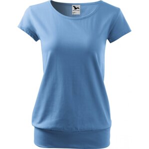 MALFINI® Bavlněné volné módní tričko City s pružným lemem v pase Barva: modrá nebeská, Velikost: XXL