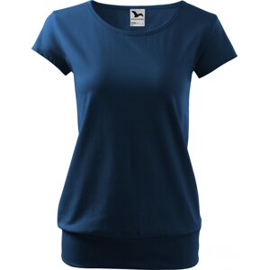 MALFINI® Bavlněné volné módní tričko City s pružným lemem v pase Barva: Půlnoční modrá, Velikost: L