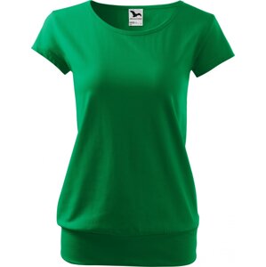 MALFINI® Bavlněné volné módní tričko City s pružným lemem v pase Barva: středně zelená, Velikost: XXL