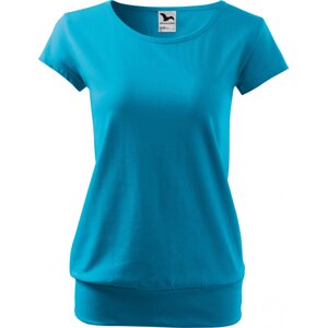 MALFINI® Bavlněné volné módní tričko City s pružným lemem v pase Barva: Tyrkysová, Velikost: XXL