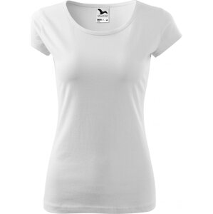 MALFINI® Dámské lehce vypasované bavlněné tričko Malfini s kratšími rukávky Barva: Bílá, Velikost: XXL