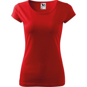 MALFINI® Dámské lehce vypasované bavlněné tričko Malfini s kratšími rukávky Barva: Červená, Velikost: XXL