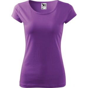 MALFINI® Dámské lehce vypasované bavlněné tričko Malfini s kratšími rukávky Barva: Fialová, Velikost: XXL