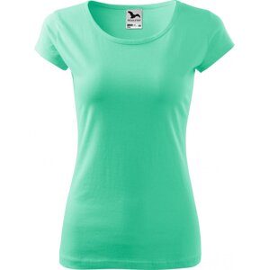 MALFINI® Dámské lehce vypasované bavlněné tričko Malfini s kratšími rukávky Barva: Mátová, Velikost: XXL