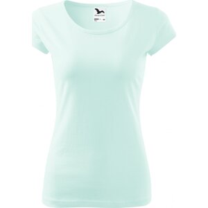 MALFINI® Dámské lehce vypasované bavlněné tričko Malfini s kratšími rukávky Barva: modrá ledová, Velikost: XXL