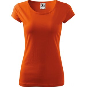 MALFINI® Dámské lehce vypasované bavlněné tričko Malfini s kratšími rukávky Barva: Oranžová, Velikost: XXL