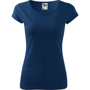 MALFINI® Dámské lehce vypasované bavlněné tričko Malfini s kratšími rukávky Barva: Půlnoční modrá, Velikost: XXL