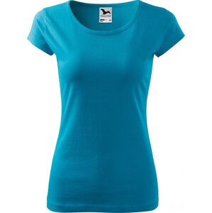 MALFINI® Dámské lehce vypasované bavlněné tričko Malfini s kratšími rukávky Barva: Tyrkysová, Velikost: XXL