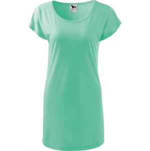 MALFINI® Volné tričko šaty Love z viskózy s lodičkovým výstřihem Barva: Mátová, Velikost: XXL