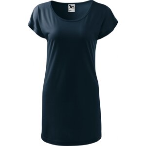 MALFINI® Volné tričko šaty Love z viskózy s lodičkovým výstřihem Barva: modrá námořní, Velikost: XXL