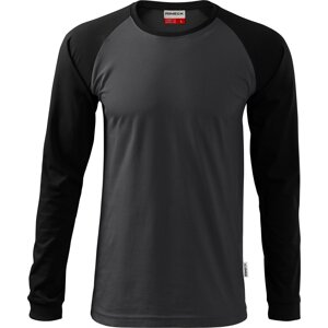 MALFINI® Pánské baseballové tričko Malfini Street s dlouhým rukávem s manžetami Barva: šedá uhlová, Velikost: XL