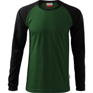 MALFINI® Pánské baseballové tričko Malfini Street s dlouhým rukávem s manžetami Barva: Zelená lahvová, Velikost: 3XL