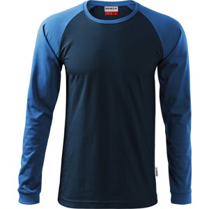 MALFINI® Pánské baseballové tričko Malfini Street s dlouhým rukávem s manžetami Barva: modrá námořní, Velikost: 3XL