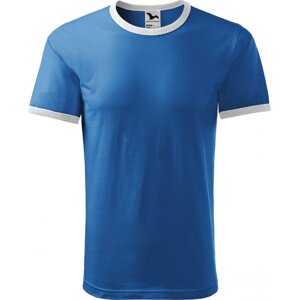 MALFINI® Unisex bavlněné tričko Infinity Malfini s kontratstními lemy Barva: modrá azurová, Velikost: XXL