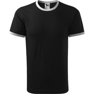 MALFINI® Unisex bavlněné tričko Infinity Malfini s kontratstními lemy Barva: Černá, Velikost: XXL