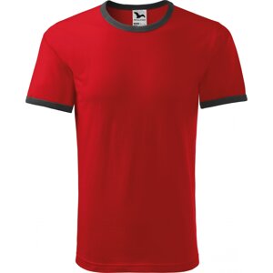 MALFINI® Unisex bavlněné tričko Infinity Malfini s kontratstními lemy Barva: Červená, Velikost: XXL