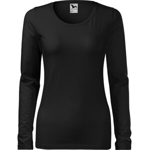 MALFINI® Dámské dlouhé strečové tričko Malfini s dlouhým rukávem Barva: Černá, Velikost: M